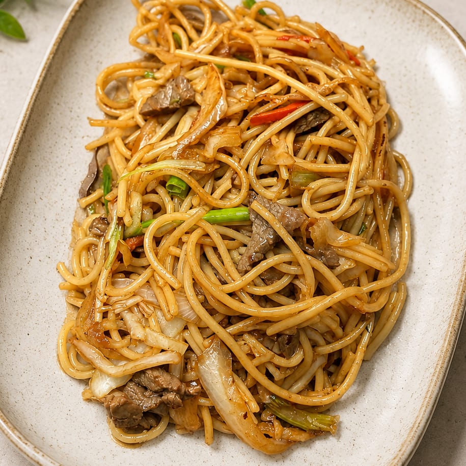 L1. Beef lo mein.