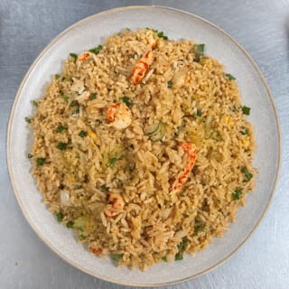 F3. Crawfish fried rice