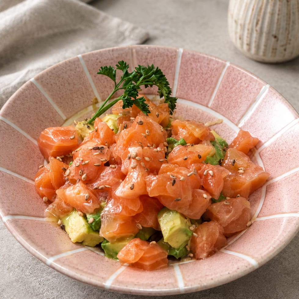 A13. Salmon tartare.