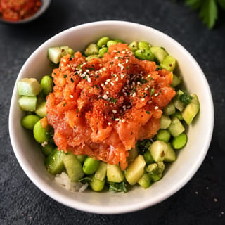 P2. Spicy ahi tuna poke bowl