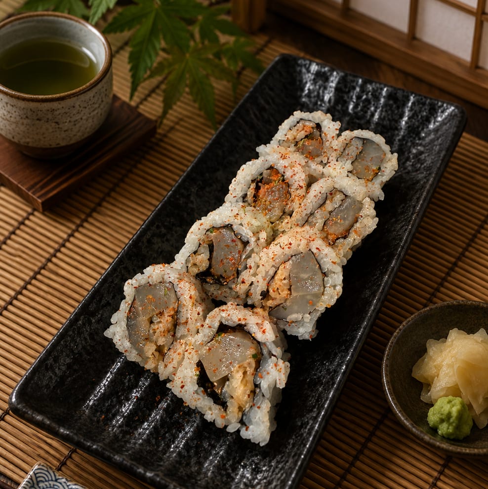 Spicy scallop roll.