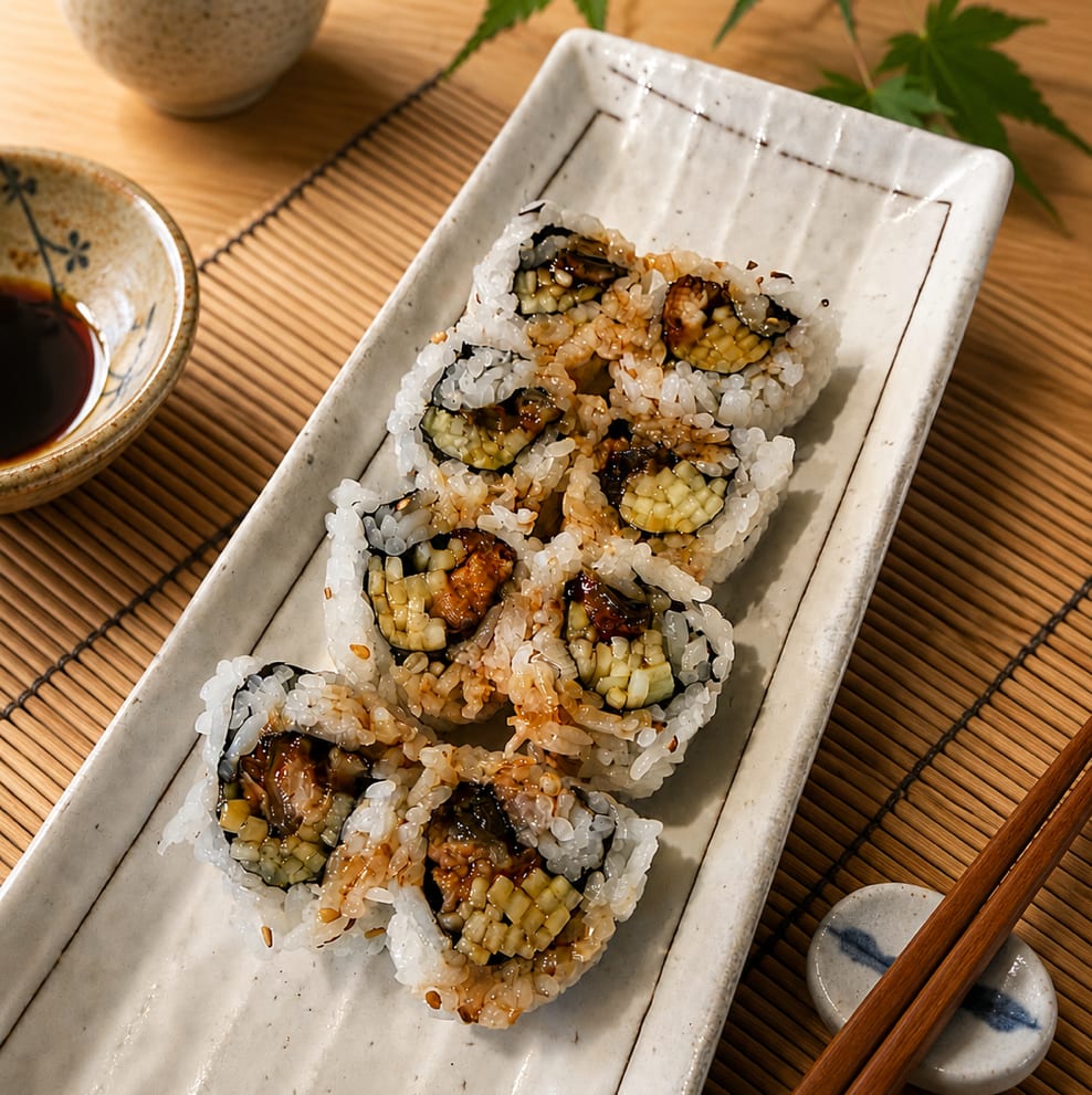 Eel rolls.