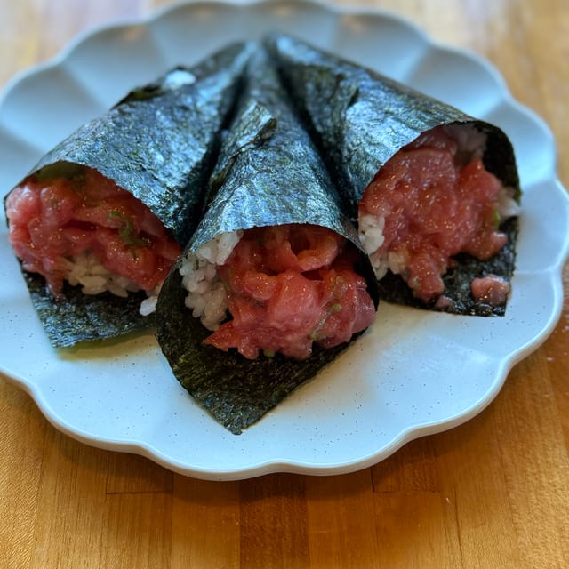 Bluefin Tuna Hand Roll.