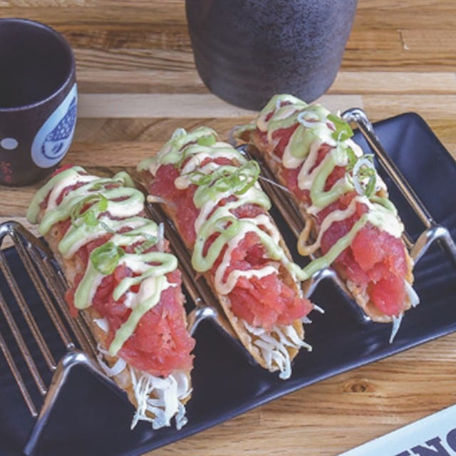 A15. Spicy tuna taco.