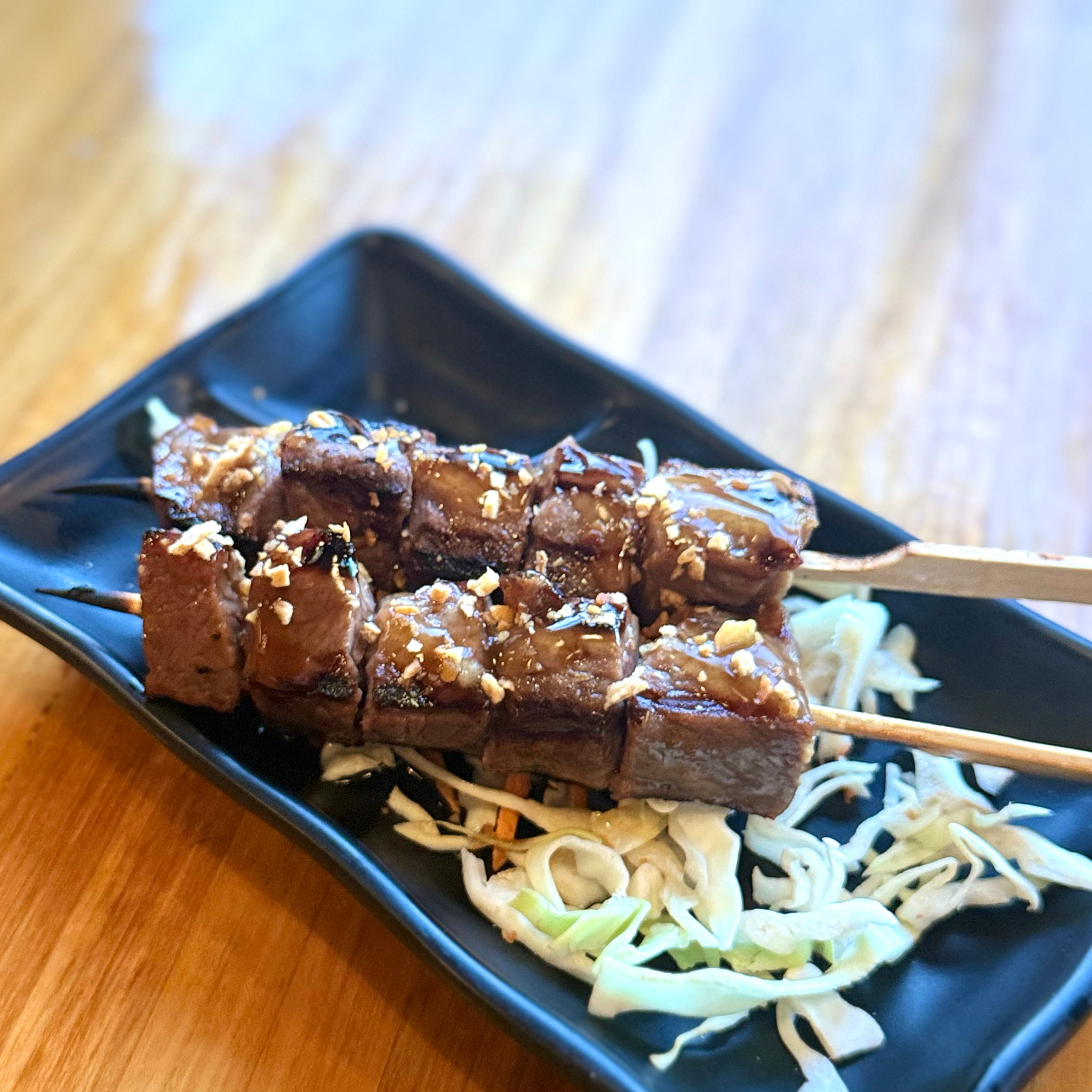 Steak skewers.