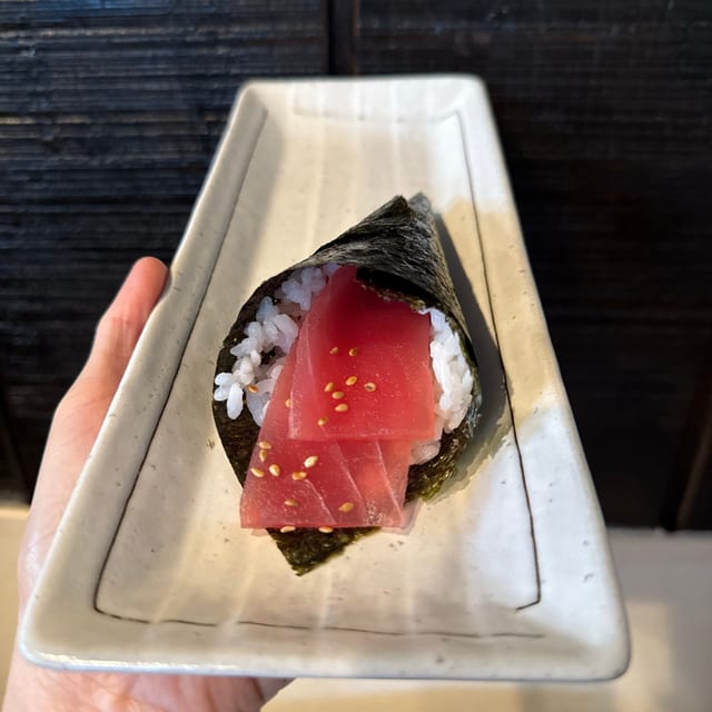 Tuna hand roll.